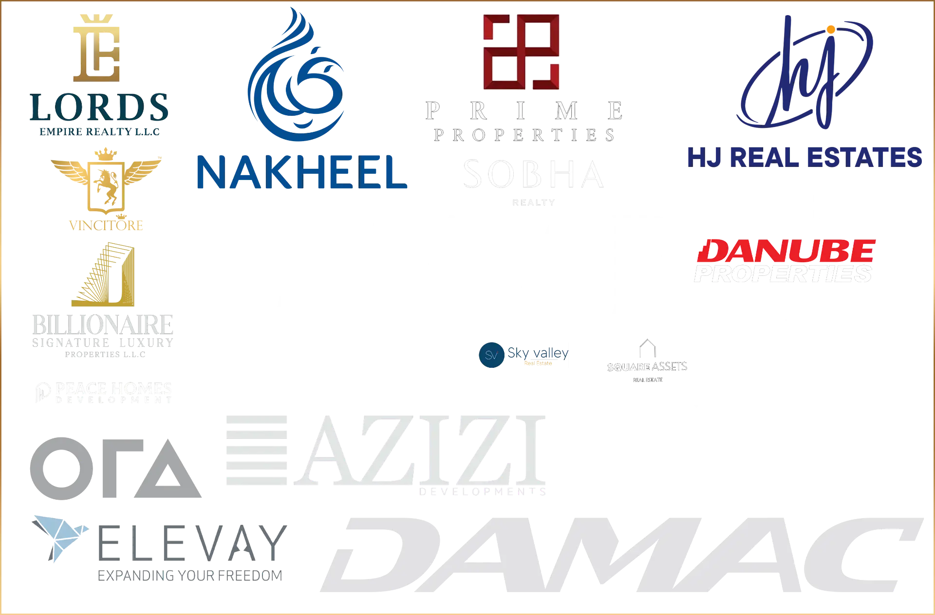 Selected real estate and property clients of Quality Media House.
